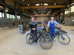 Mitarbeiter der Schreiber Stahlbau nutzen die Möglichkeit günstig Fahrräder zu leasen