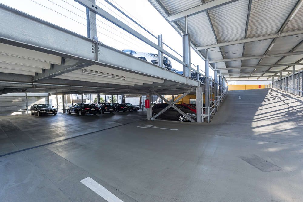 Rampe Parkhausbau in Hilden des Herstellers Schreiber Stahlbau 