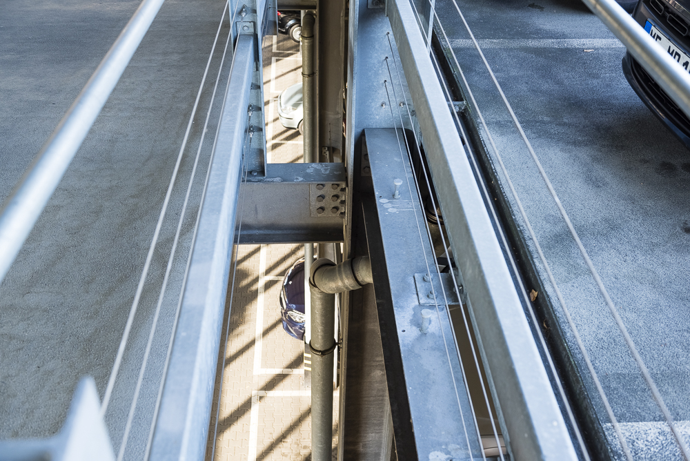 Stahlverbundbau von Schreiber Stahlbau bei dem Cityparkhaus in Hilden